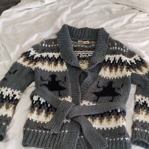 Gray Patterned Women's Cardigan